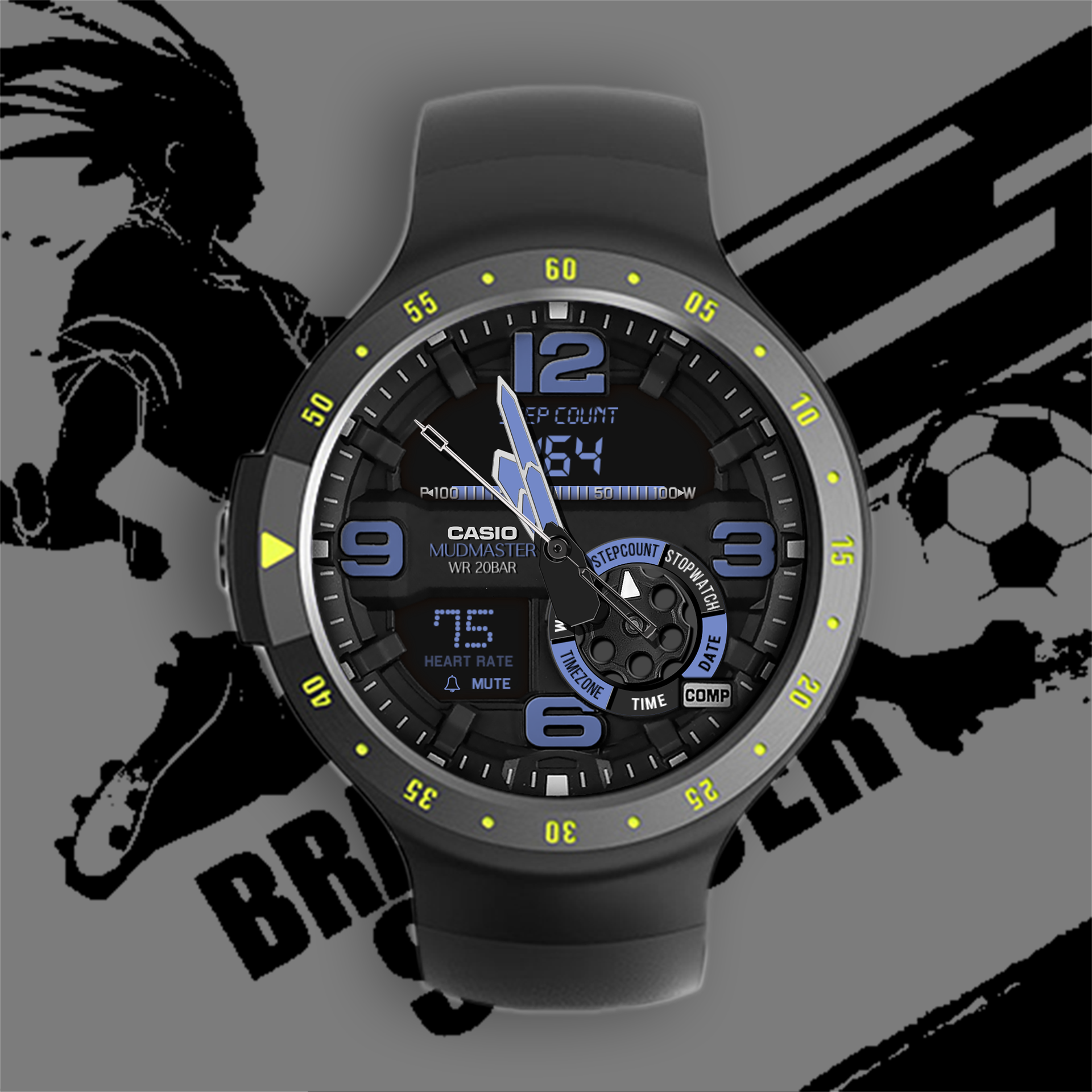 zsjcl修改自用表盘分享(575)卡西欧多彩多功能表盘-ticwatch 表盘专区